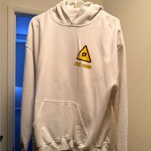 Inaka Power White Hoodie with Yellow Logo